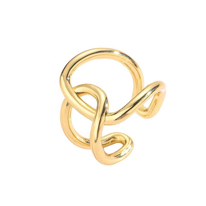 Casual Vintage Style Simple Style Geometric Copper Plating 18k Gold Plated Open Rings