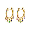 1 Piece 1 Pair Ig Style Lady Circle Tassel Plating Inlay Copper Zircon 18k Gold Plated Earrings