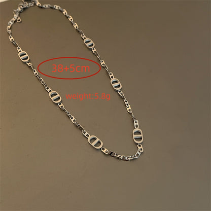 Casual Hip-hop Pig Nose Titanium Steel Patchwork Plating 18k Gold Plated Silver Plated Necklace