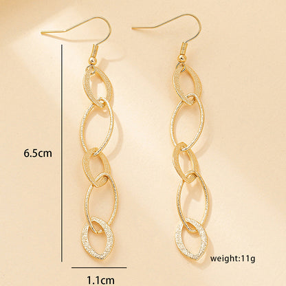 1 Pair Elegant Geometric Flower Plating Alloy Drop Earrings