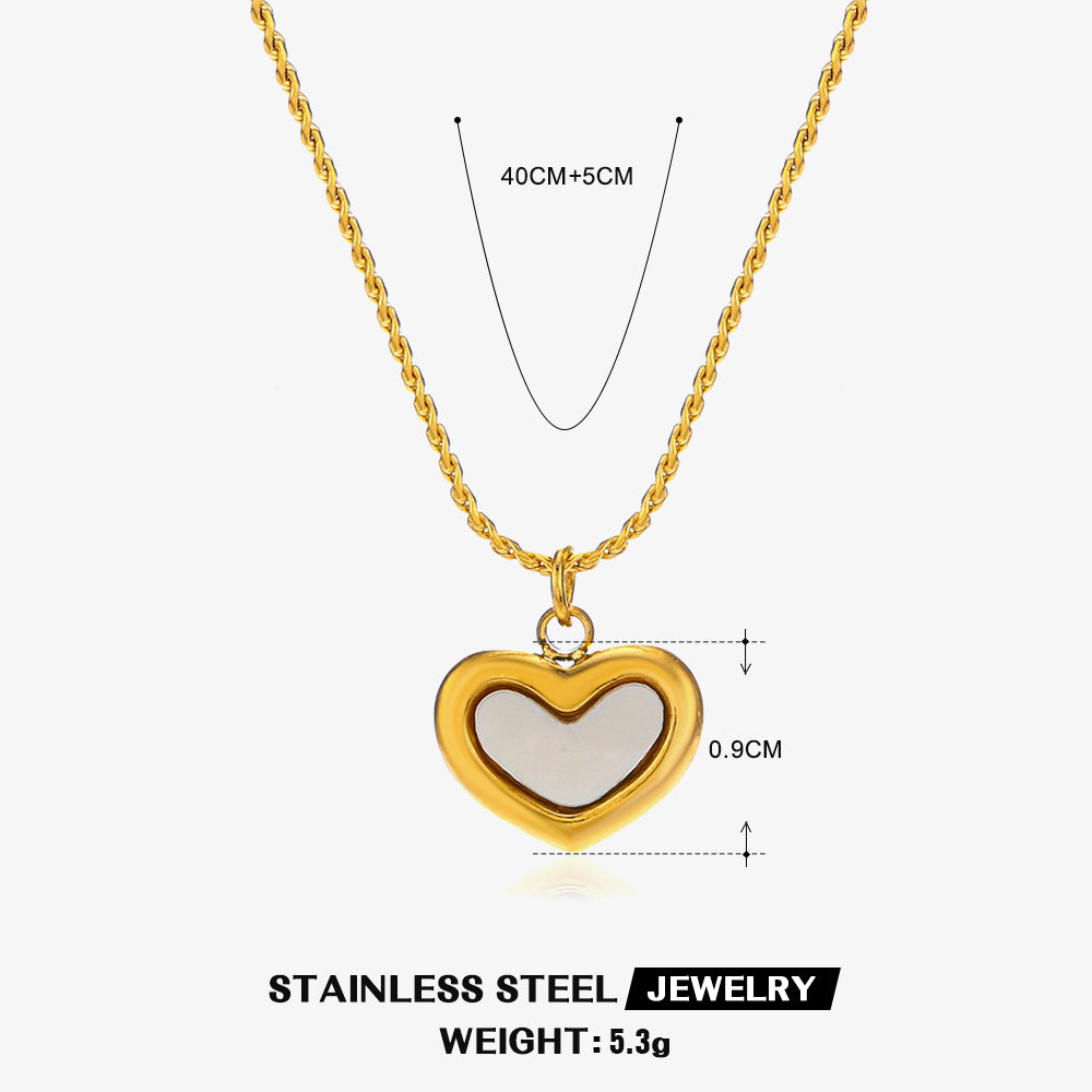 Sweet Heart Shape Stainless Steel Titanium Steel Plating Bracelets Earrings Necklace