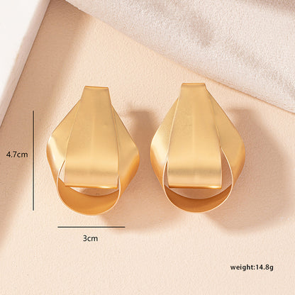 Wholesale Jewelry Simple Style Classic Style Solid Color Alloy 14k Gold Plated Plating Ear Studs