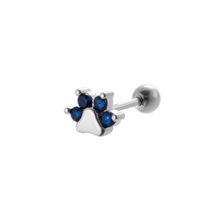 1 Piece Sweet Crown Flower Butterfly Plating Inlay Stainless Steel Zircon 18k Gold Plated Ear Studs