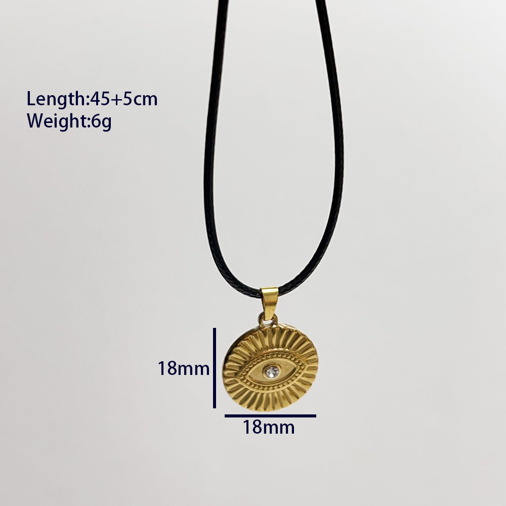 Casual Cute Cross Conch Stainless Steel Plating Gold Plated Pendant Necklace