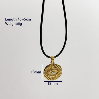 Casual Cute Cross Conch Stainless Steel Plating Gold Plated Pendant Necklace