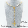 Wholesale Basic Cross Titanium Steel Plating Gold Plated Pendant Necklace