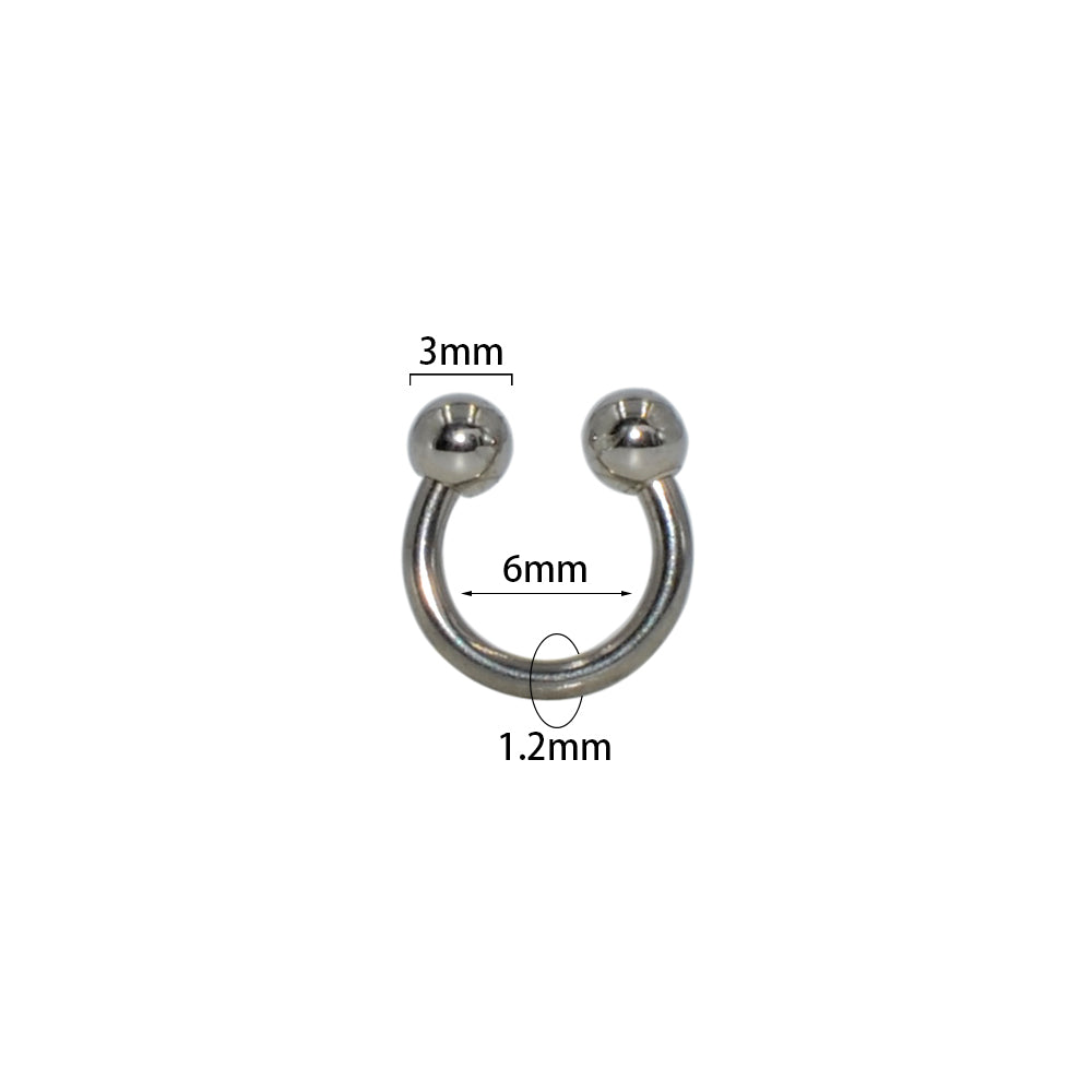 Simple Style U Shape Stainless Steel Lip Stud Nose Ring In Bulk