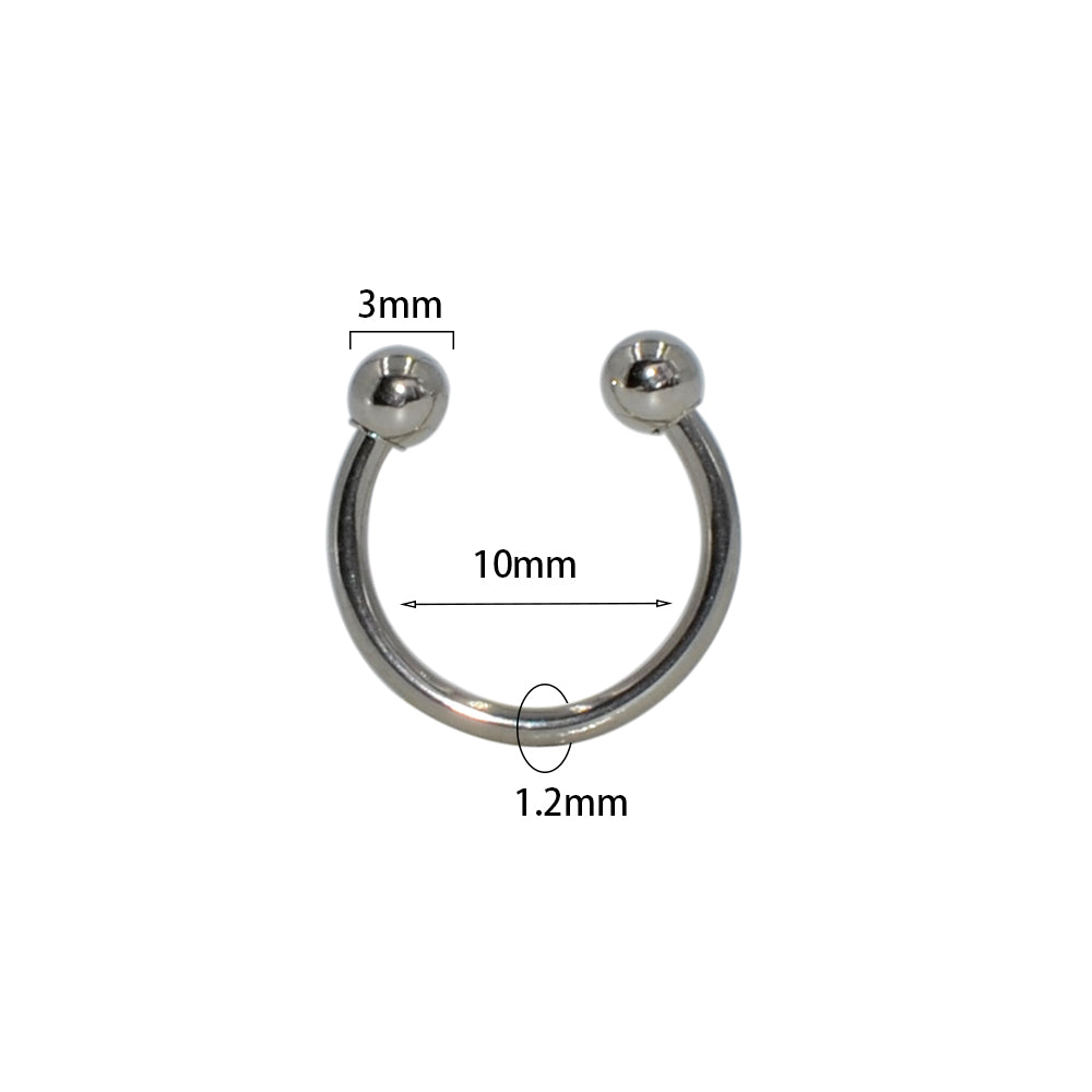 Simple Style U Shape Stainless Steel Lip Stud Nose Ring In Bulk