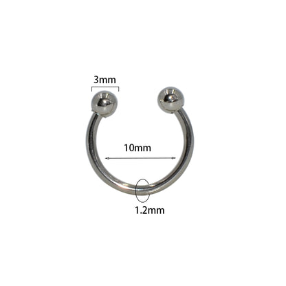 Simple Style U Shape Stainless Steel Lip Stud Nose Ring In Bulk