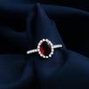 Fashion Full Zircon Opening Adjustable Simple Six-claw Round Ring Wholesale