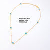 Simple Style Devil's Eye Square Eye Copper Inlay Crystal Pearl Zircon Necklace