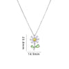 Simple Style Flower Stainless Steel Plating Inlay Rhinestones 18k Gold Plated Gold Plated Pendant Necklace