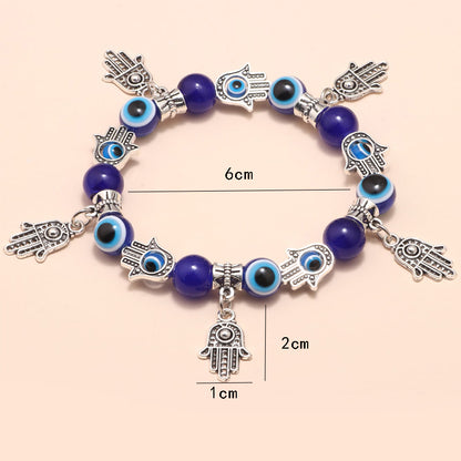 Ethnic Style Devil's Eye Plastic Rope Shell Wholesale Bracelets