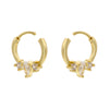 Wholesale Jewelry Ig Style Vintage Style U Shape Steel Zircon 18k Gold Plated Plating Inlay Ear Studs