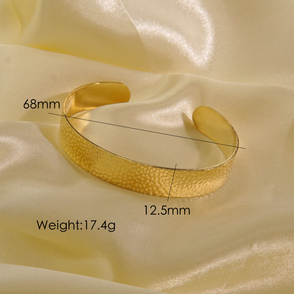 Classic Style Commute Solid Color Stainless Steel Polishing Bangle