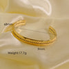 Classic Style Commute Solid Color Stainless Steel Polishing Bangle