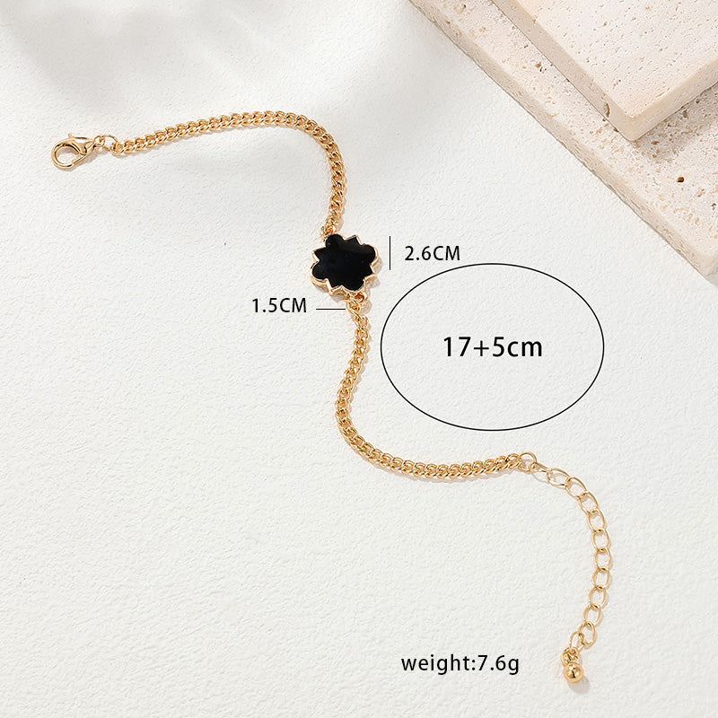 Simple Style Four Leaf Clover Metal Plating Women's Bracelets