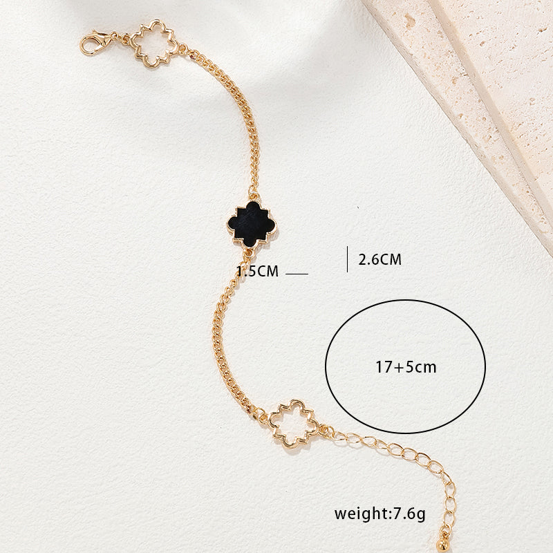 Simple Style Four Leaf Clover Metal Plating Women's Bracelets