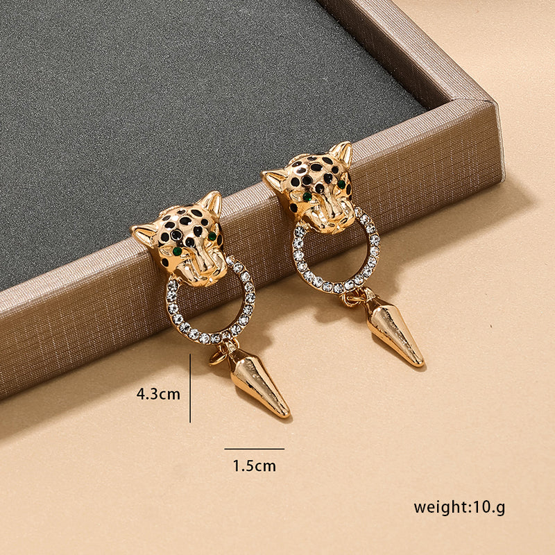 1 Pair Vintage Style Tiger Plating Metal Drop Earrings