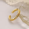 Simple Style Geometric Solid Color Copper Plating 18k Gold Plated Open Rings