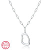 Sterling Silver Simple Style Irregular Solid Color Plating Pendant Necklace