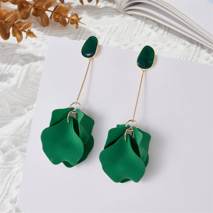 1 Pair Fashion Petal Arylic Women's Drop Earrings