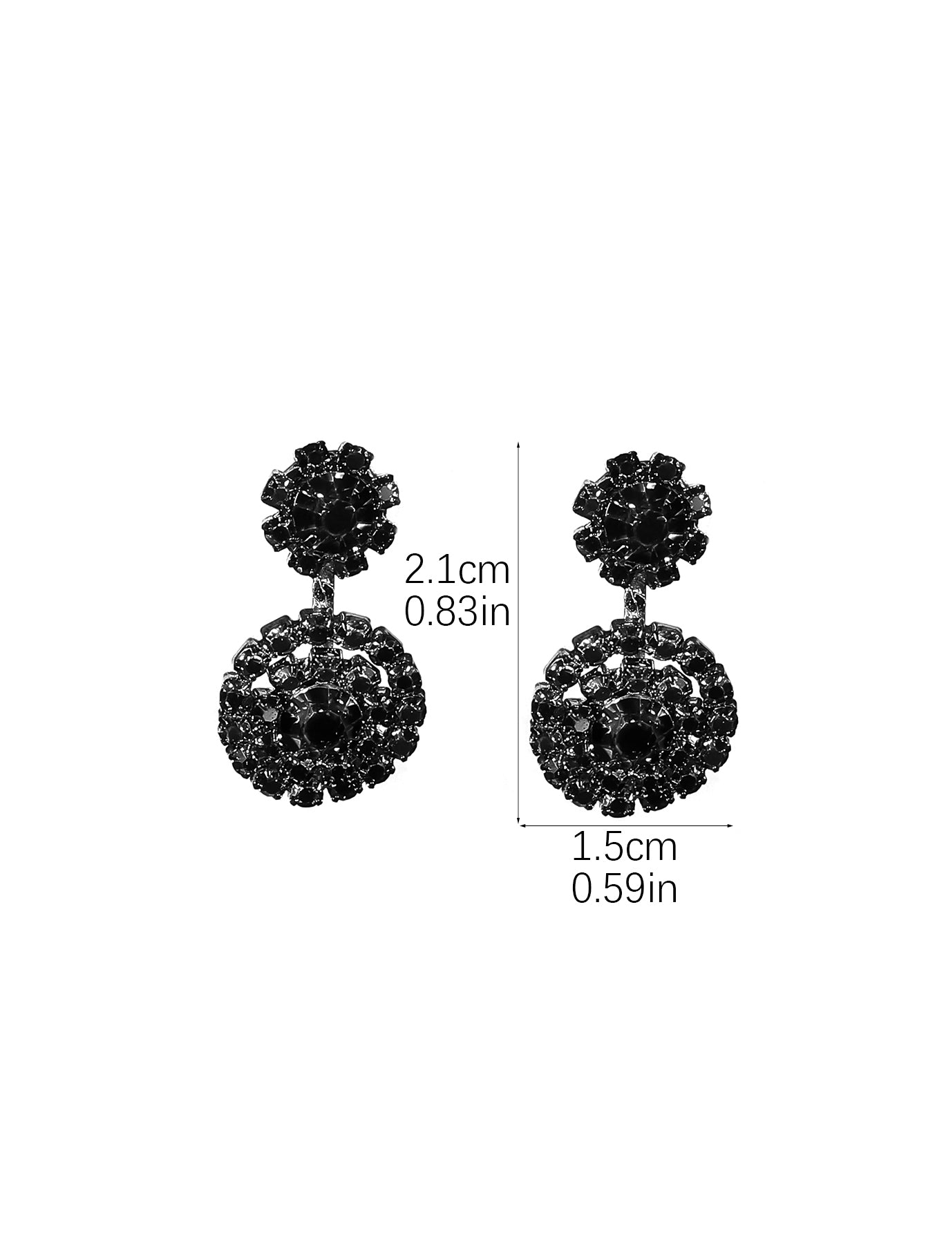 1 Pair Glam Shiny Snowflake Plating Inlay Alloy Rhinestones Drop Earrings