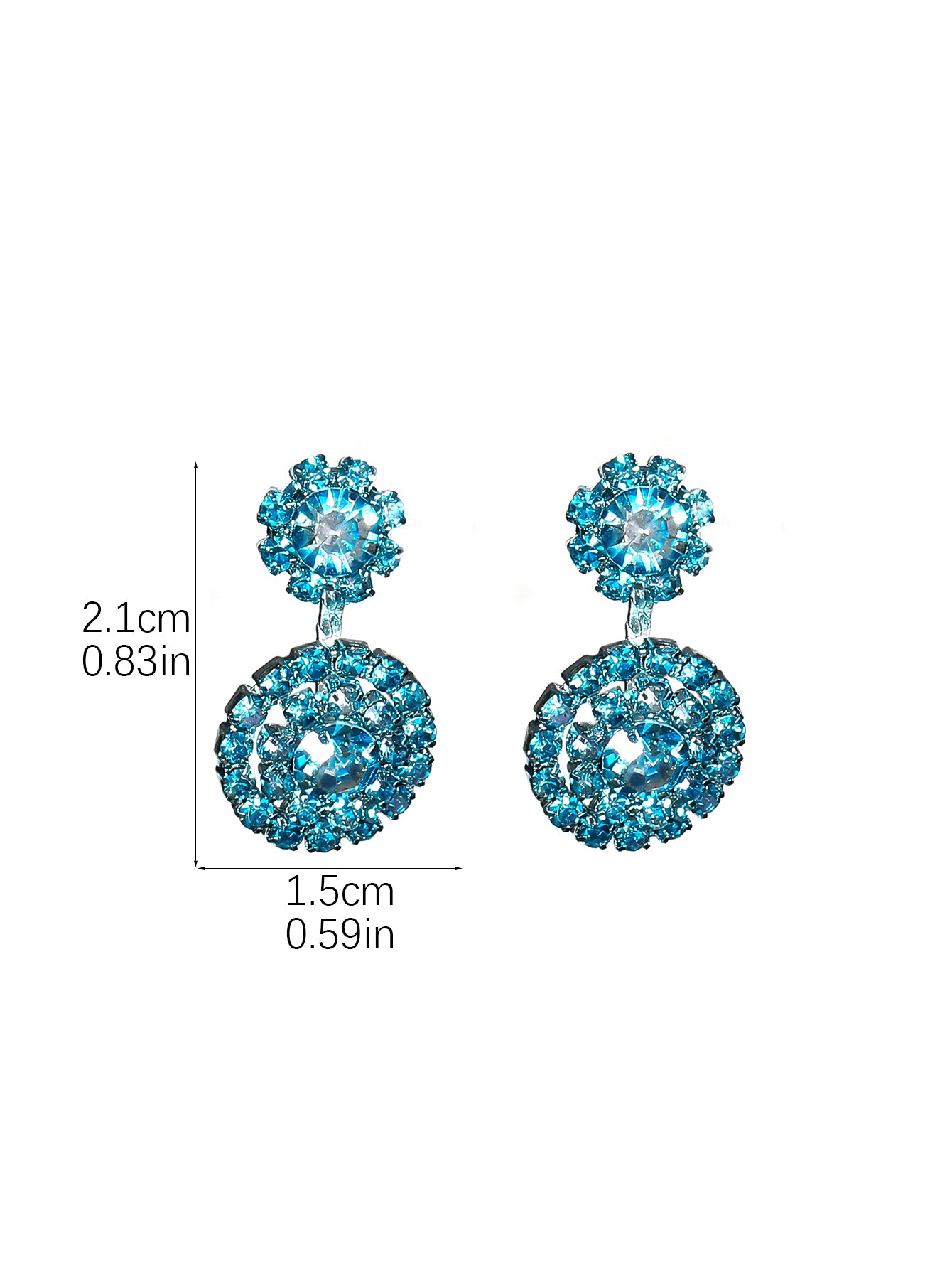 1 Pair Glam Shiny Snowflake Plating Inlay Alloy Rhinestones Drop Earrings