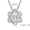 Simple Style Solid Color Sterling Silver Plating Inlay Zircon Silver Plated Pendant Necklace