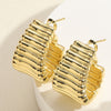 1 Pair Simple Style Solid Color Polishing Plating Copper 14k Gold Plated White Gold Plated Ear Studs