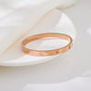 Elegant Sun Stainless Steel Plating Inlay Rhinestones 18k Gold Plated Bangle