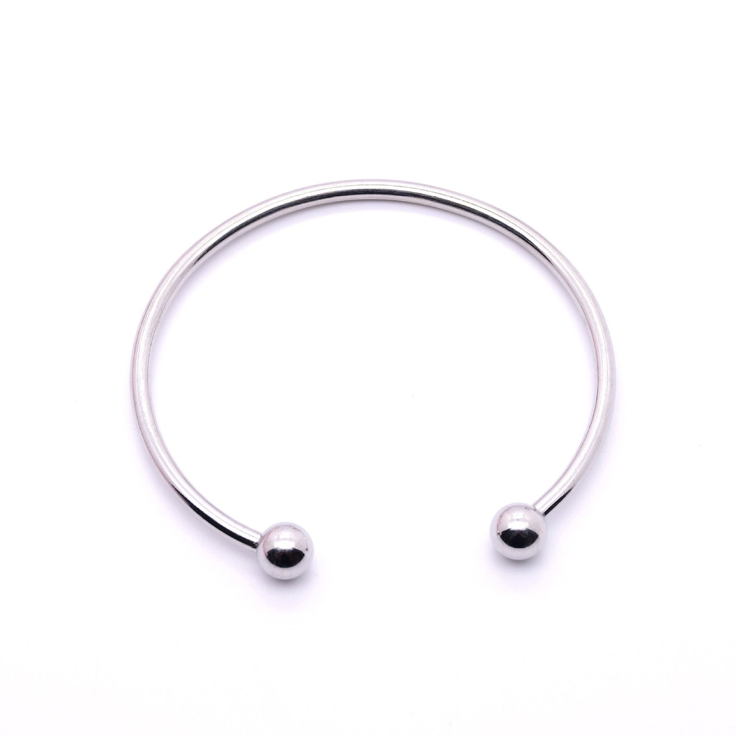 Simple Style Classic Style Solid Color Stainless Steel Bangle