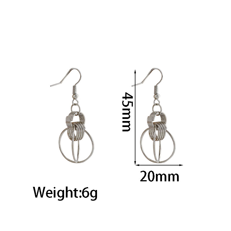 1 Pair Simple Style Classic Style Geometric Alloy White Gold Plated Drop Earrings