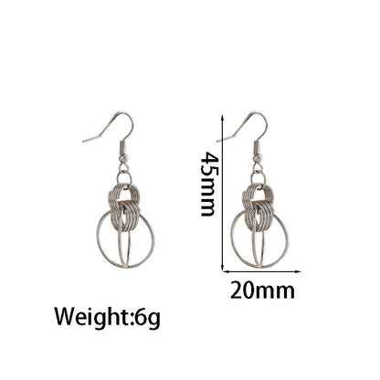 1 Pair Simple Style Classic Style Geometric Alloy White Gold Plated Drop Earrings