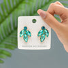 1 Pair Elegant Luxurious Korean Style Geometric Plating Inlay Copper Alloy Zircon Ear Studs