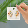 1 Pair Elegant Luxurious Korean Style Geometric Plating Inlay Copper Alloy Zircon Ear Studs