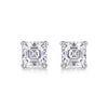 Simple Style Classic Style Solid Color Sterling Silver Inlay Moissanite Ear Studs