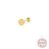 1 Piece Vintage Style Ice Cream Heart Shape Butterfly Plating Inlay Sterling Silver Zircon Ear Studs