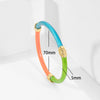 Lady Color Block Alloy Plating Women's Bangle