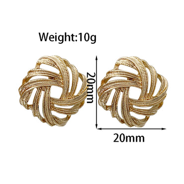 Wholesale Jewelry Simple Style Square Alloy Gold Plated Plating Ear Cuffs Ear Studs