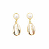 Fashion Shell Shell Inlaid Shell Artificial Pearls Women's Earrings 1 Pair