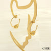 Simple Style Moon Heart Shape Eye Copper Beaded Plating Inlay Zircon 18k Gold Plated Jewelry Set