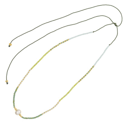 Simple Style Classic Style Geometric Glass Beaded Braid Women's Necklace