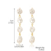 1 Pair Elegant Streetwear Geometric Plating Imitation Pearl Drop Earrings