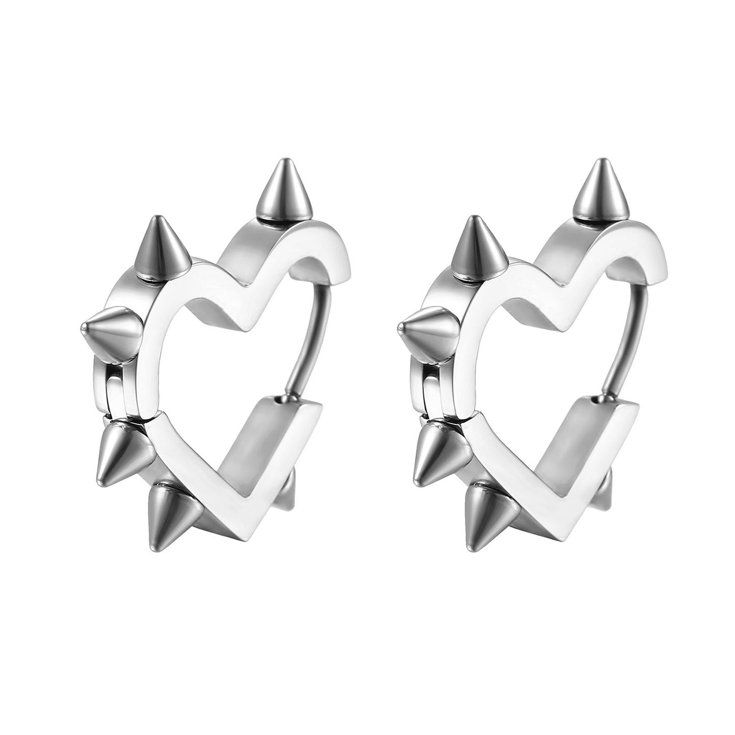 1 Pair Simple Style Solid Color Polishing Stainless Steel Earrings