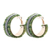 Wholesale Jewelry Commute Geometric Alloy Knit Rhinestones Inlay Earrings