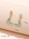 1 Pair Fashion Sunflower Alloy Cloth Embroidery Fabric Women's Girl's Drop Earrings