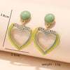 1 Pair Fashion Sunflower Alloy Cloth Embroidery Fabric Women's Girl's Drop Earrings