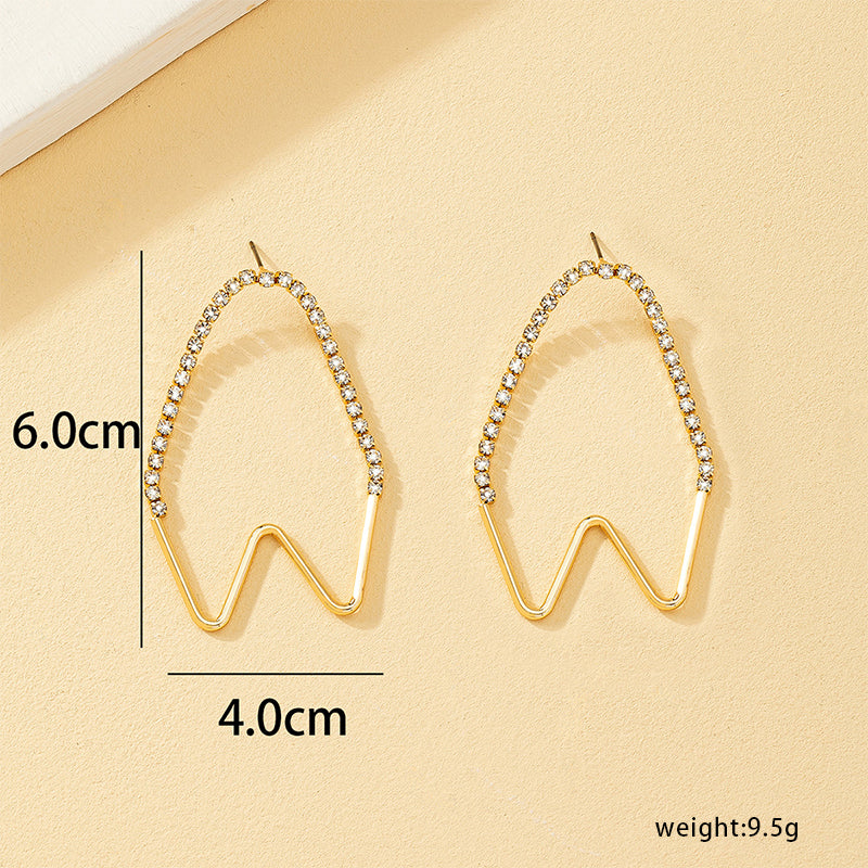 1 Pair Vintage Style Heart Shape Plating Alloy Ear Studs