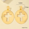 1 Pair Streetwear Commute Korean Style Cross Plating Alloy 14k Gold Plated Drop Earrings